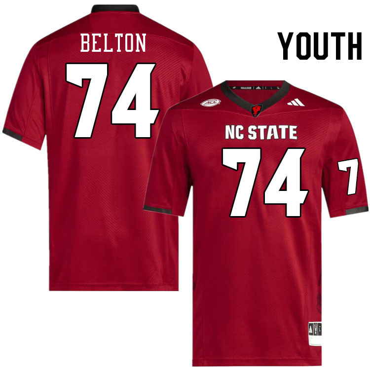 Youth #74 Anthony Belton NC State Wolfpack College Football Jerseys Stitched-Red